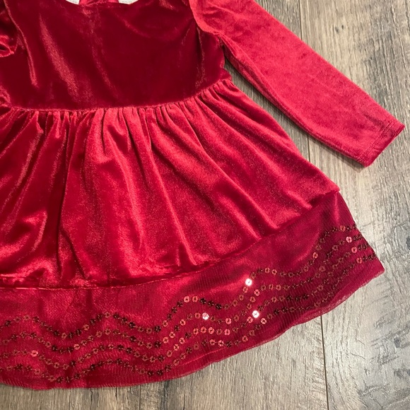 Velvet Holiday Sparkle Dress - Picture 2 of 3